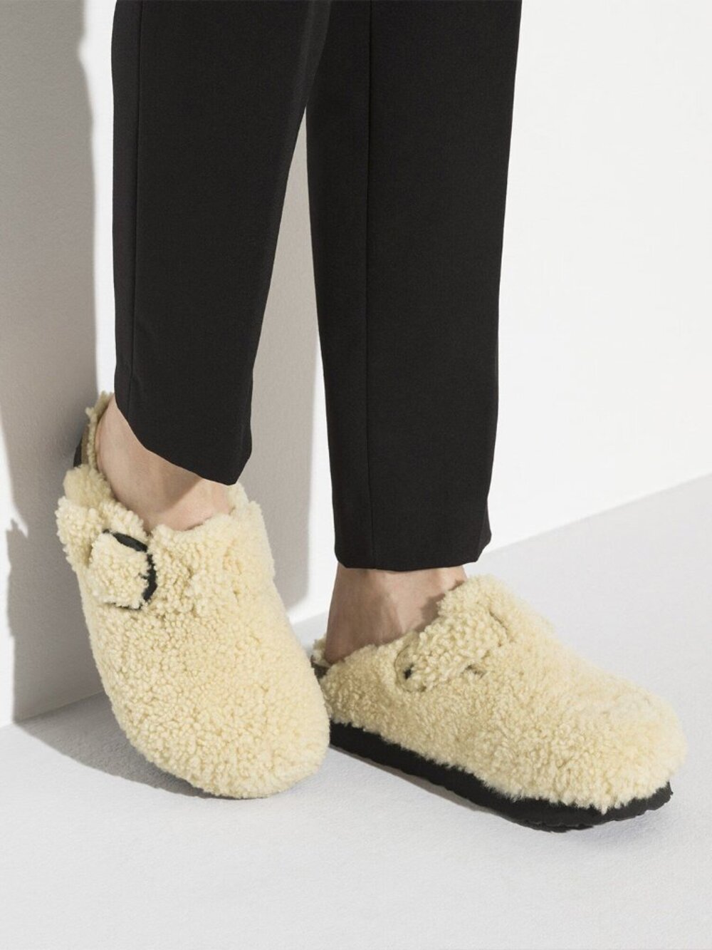 Birkenstock Boston Big Buckle Teddy Shearling Platform - 37 (6.5)